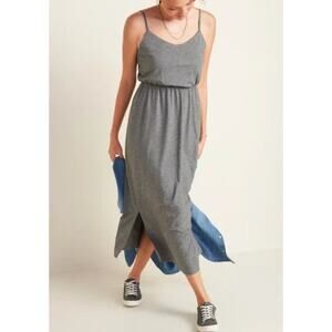 Old Navy Size Medium Waist-Defined Slub-Knit Cami Midi Dress Summer Beachy